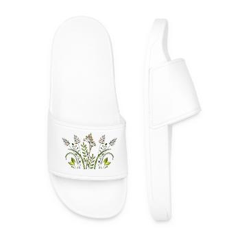 Fleur - Claquettes Homme - blanc - Devant