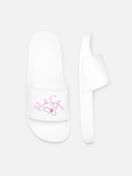 Piccola Siciliana Kinder T-Shirt – Süßer Italienis - Männer Badelatschen - Weiß