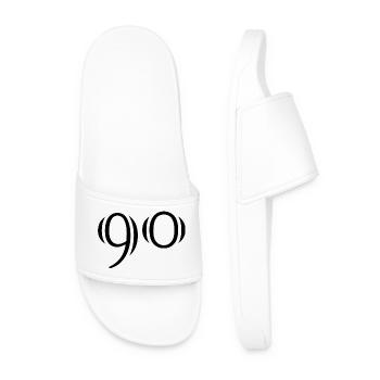 90. 90 YEARS. 90th ANNIVERSARY. 90 YEARS ANNIVERSARY. - Men’s Pool Sliders - white - Front
