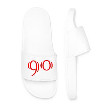 90. 90 YEARS. 90th ANNIVERSARY. 90 YEARS ANNIVERSARY. - Men’s Pool Sliders - white - Front