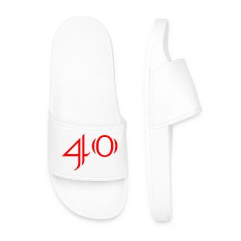 40. 40 YEARS. 40th ANNIVERSARY. 40 YEARS ANNIVERSARY. - Men’s Pool Sliders - white - Front