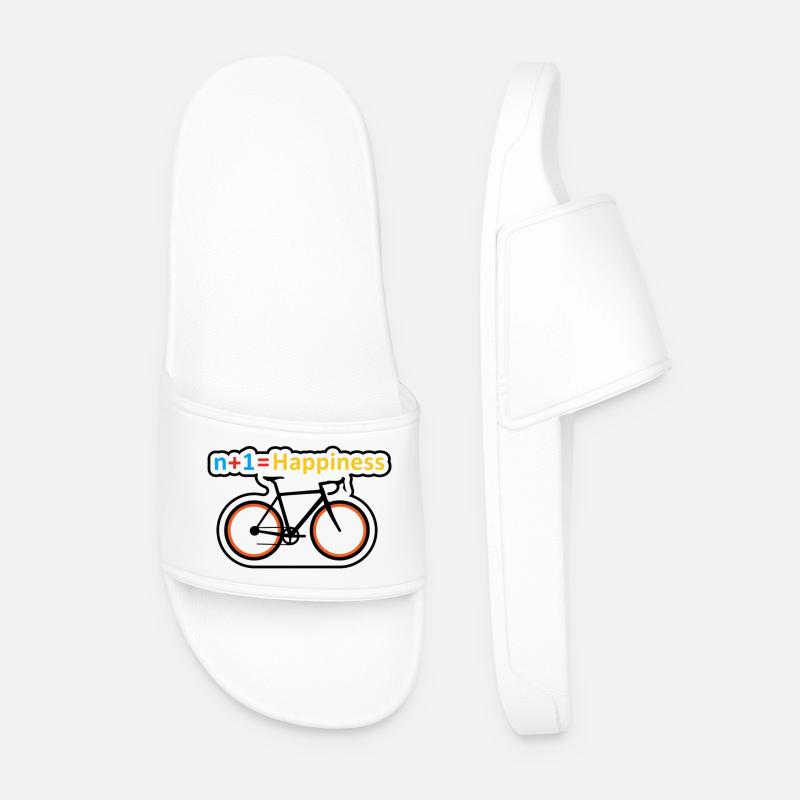 Fahrrad-Glücksgleichung - Männer Badelatschen - Weiß