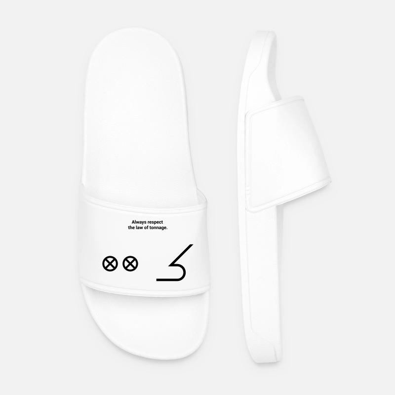 Bow Bow - Seafaring Sailing Ship Captain - Men’s Pool Sliders - white