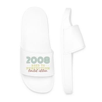 2008 Vintage Rétro Cadeau d’anniversaire - Claquettes Homme - blanc - Devant