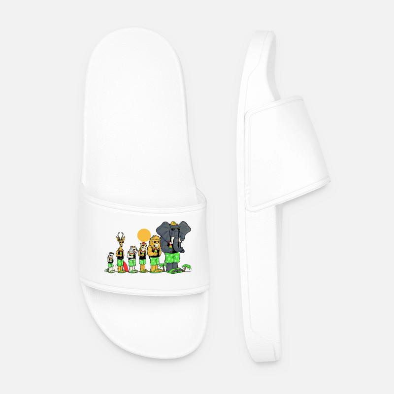 La team Savane à la plage - Claquettes Homme - blanc