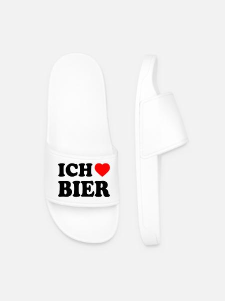 Ich liebe bier - Männer Badelatschen - Weiß