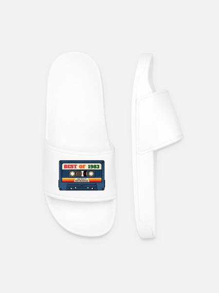 Best of 1983 – Mixtape rétro au look vintage - Claquettes Homme - blanc