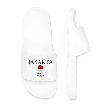 Jakarta souvenir, design élégant de Jakarta - Claquettes Homme - blanc - Devant