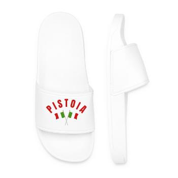 Pistoia Twin Italian Flags - Men’s Pool Sliders - white - Front