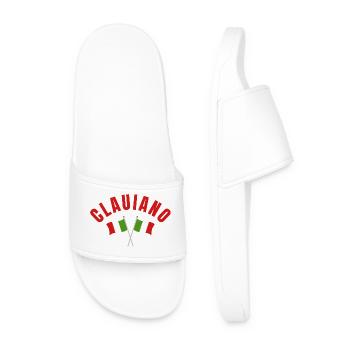 ClauIano Italian Flags  - Men’s Pool Sliders - white - Front