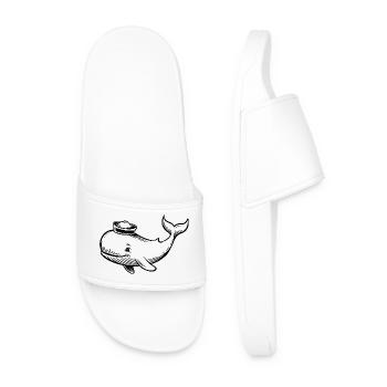 Dessin animé mignon de la baleine marine pour enfants et - Claquettes Homme - blanc - Devant
