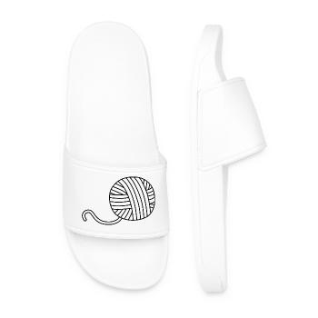 Illustration de pelote de laine - Claquettes Homme - blanc - Devant