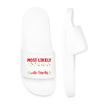 Le plus susceptible de devenir sexy avec le Père Noël - Claquettes Homme - blanc - Devant