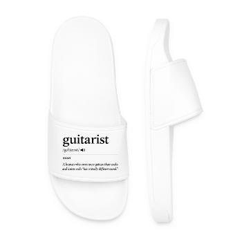 Définition Guitariste Humour Musicien Cadeau - Claquettes Homme - blanc - Devant