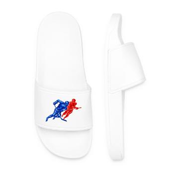 Rival Hockey Duel: Blue vs Red - Men’s Pool Sliders - white - Front