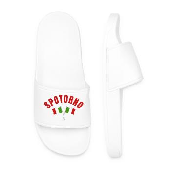 Spotorno Italian Flags  - Men’s Pool Sliders - white - Front
