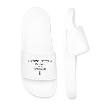 Régime breton gourmand - Humour - Claquettes Homme - blanc - Devant