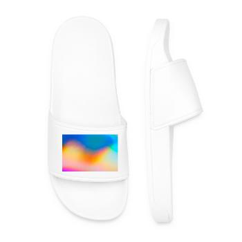 Décor de dégradé des vagues de couleur - Claquettes Homme - blanc - Devant