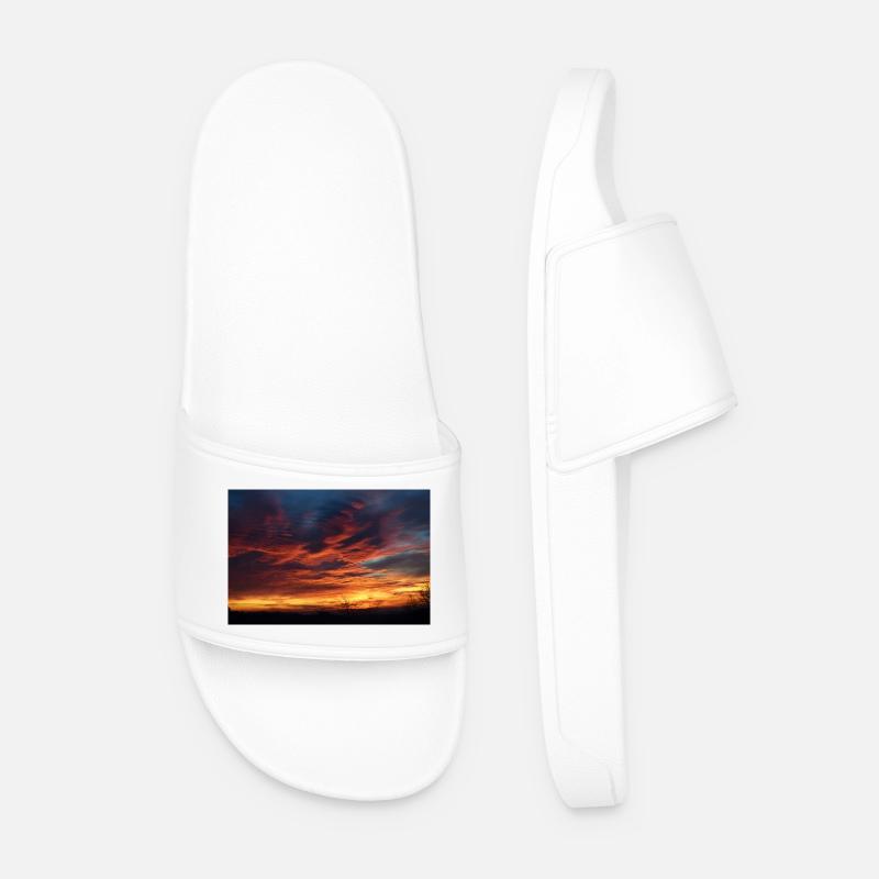 Magie du coucher de soleil le soir - Claquettes Homme - blanc