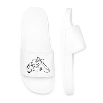 Dead Bunny Grey - Men’s Pool Sliders - white - Front