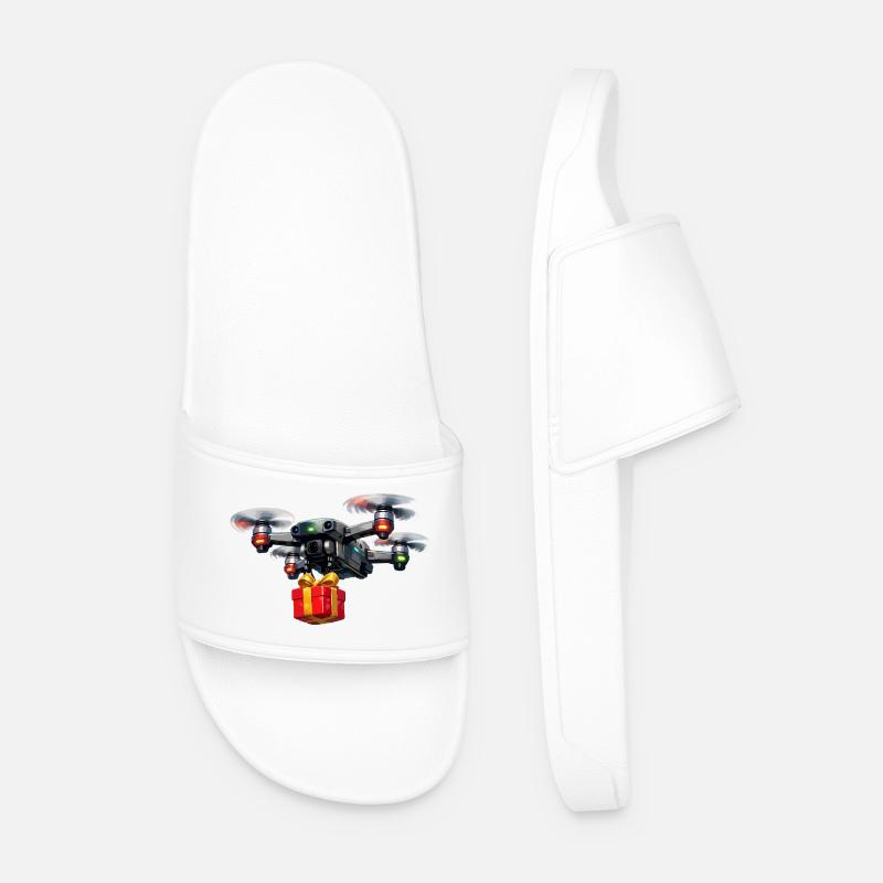 Drone avec don - Claquettes Homme - blanc