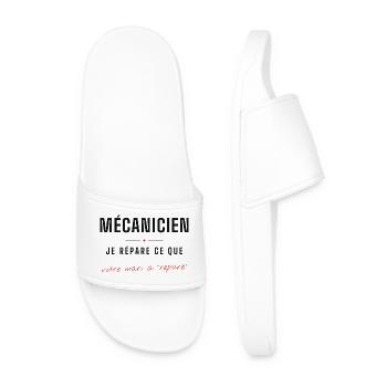 Mécanicien DIY: Répare ce que - Claquettes Homme - blanc - Devant