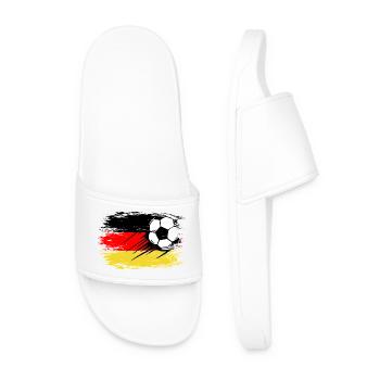 Germany Flag Football used - Men’s Pool Sliders - white - Front