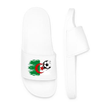 Algerien Flagge Fußball used - Männer Badelatschen - Weiß - Vorne