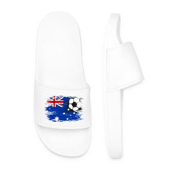 Australien Flagge Fußball used - Männer Badelatschen - Weiß - Vorne