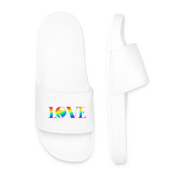 Rainbow_Love_Pride_edition - Männer Badelatschen - Weiß - Vorne