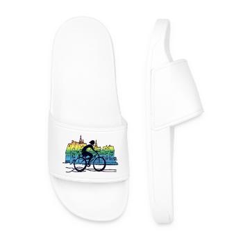 Cycliste - Claquettes Homme - blanc - Devant