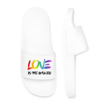 Love is the Answer Rainbow - Männer Badelatschen - Weiß - Vorne
