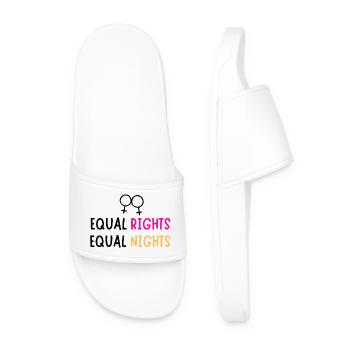Equal rights Equal nights - Men’s Pool Sliders - white - Front