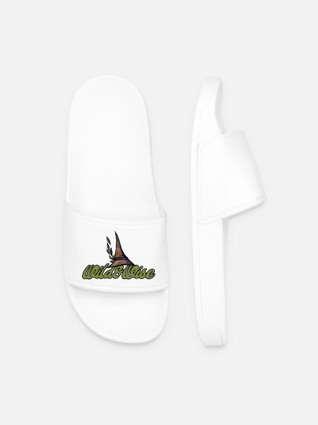 Wild & Wise Nature Wappen - Männer Badelatschen - Weiß