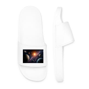 Universe - Men’s Pool Sliders - white - Front