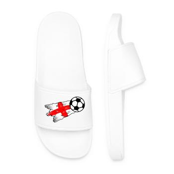 English flag meets football - Men’s Pool Sliders - white - Front