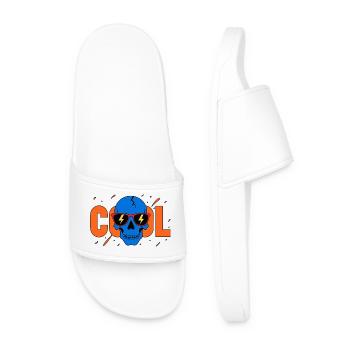 Cool Skull Flash Sunglasses - Men’s Pool Sliders - white - Front