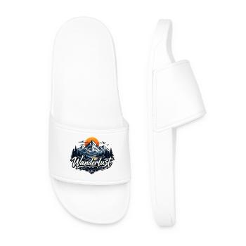 Wanderlust - Men’s Pool Sliders - white - Front