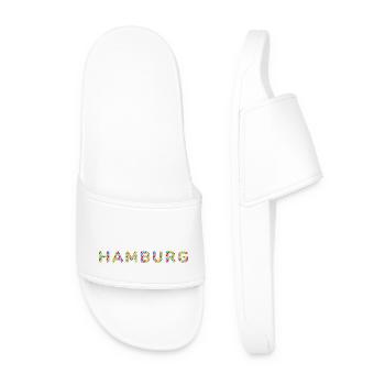 Hamburg T-Shirt – Hafenstadt-Style - Männer Badelatschen - Weiß - Vorne