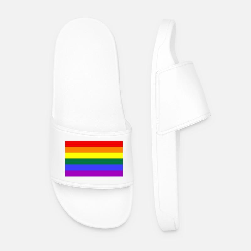 Gay Pride - Männer Badelatschen - Weiß