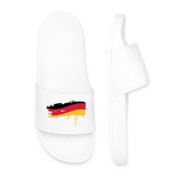 Allemagne flag peint avec un coup de pinceau - Claquettes Homme - blanc - Devant