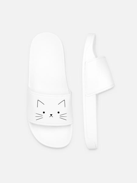 Katze | Cat - Männer Badelatschen - Weiß