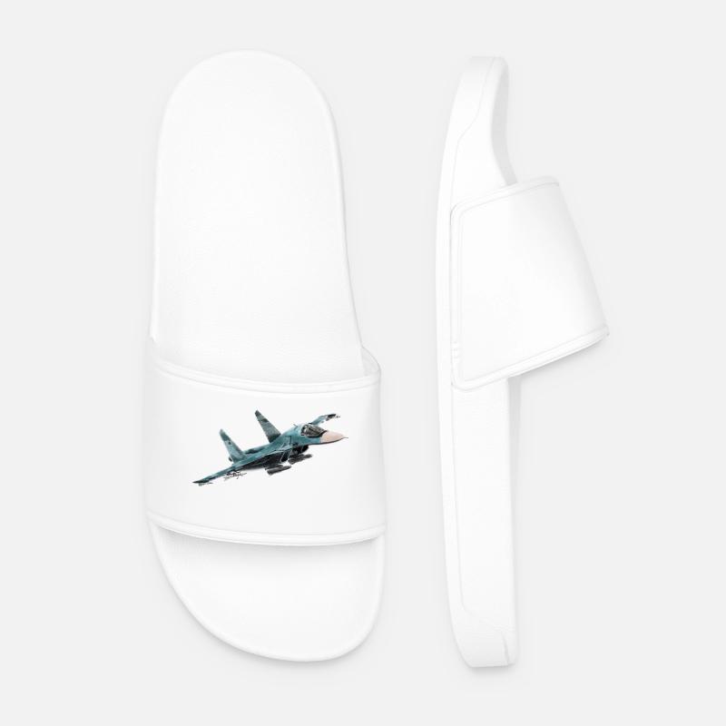 Sukhoi Su-34 - Männer Badelatschen - Weiß
