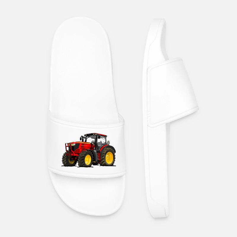 Traktor rot - Männer Badelatschen - Weiß
