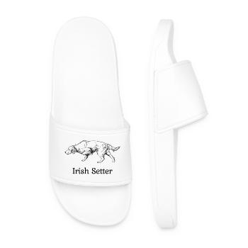 Irish Setter above - Men’s Pool Sliders - white - Front