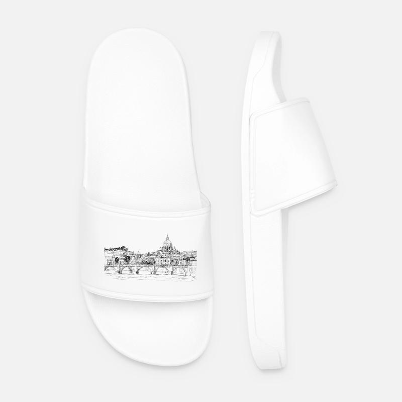 Rom - Männer Badelatschen - Weiß
