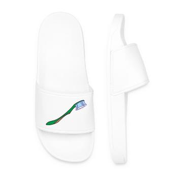 Toothbrush - Men’s Pool Sliders - white - Front