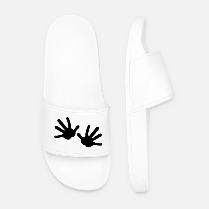 Two hands - Men’s Pool Sliders - white