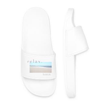 Relax – Sea Sand Salt - Männer Badelatschen - Weiß - Vorne