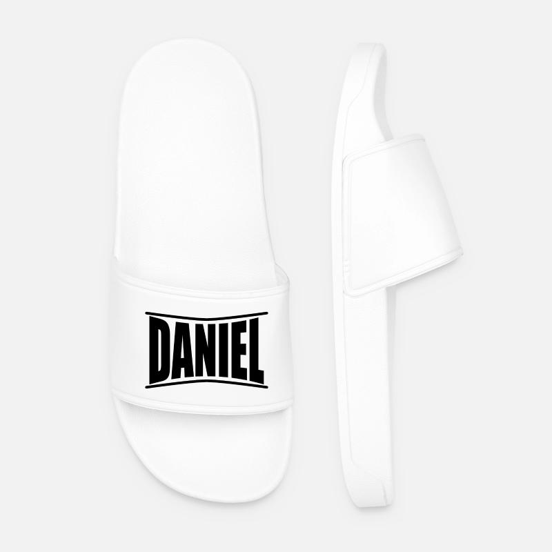 Daniel t-shirt gift idea - Men’s Pool Sliders - white